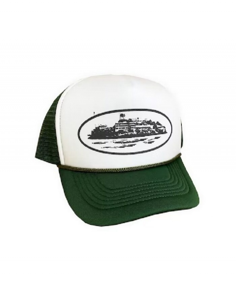 Berretti Uomo Corteiz Alcatraz Trucker Bianche Italia | S1E-6786