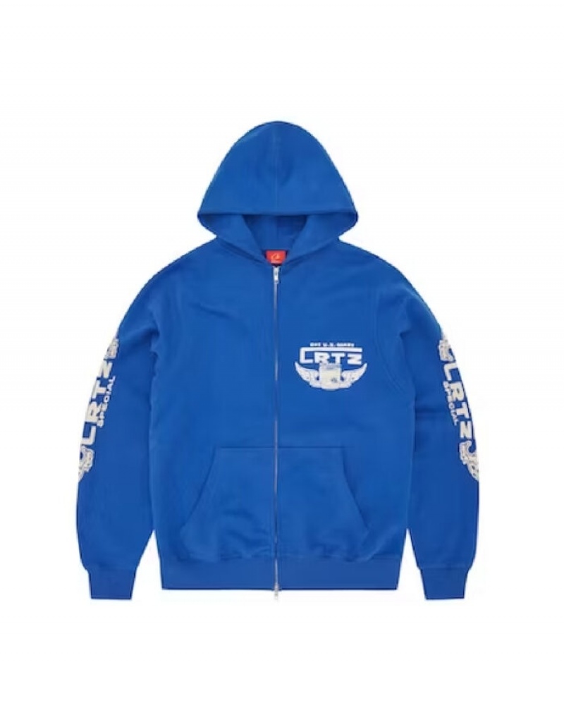 Felpa con Cappuccio Donna Corteiz Gasolina Double Zip Bianche Italia | W9X-8667