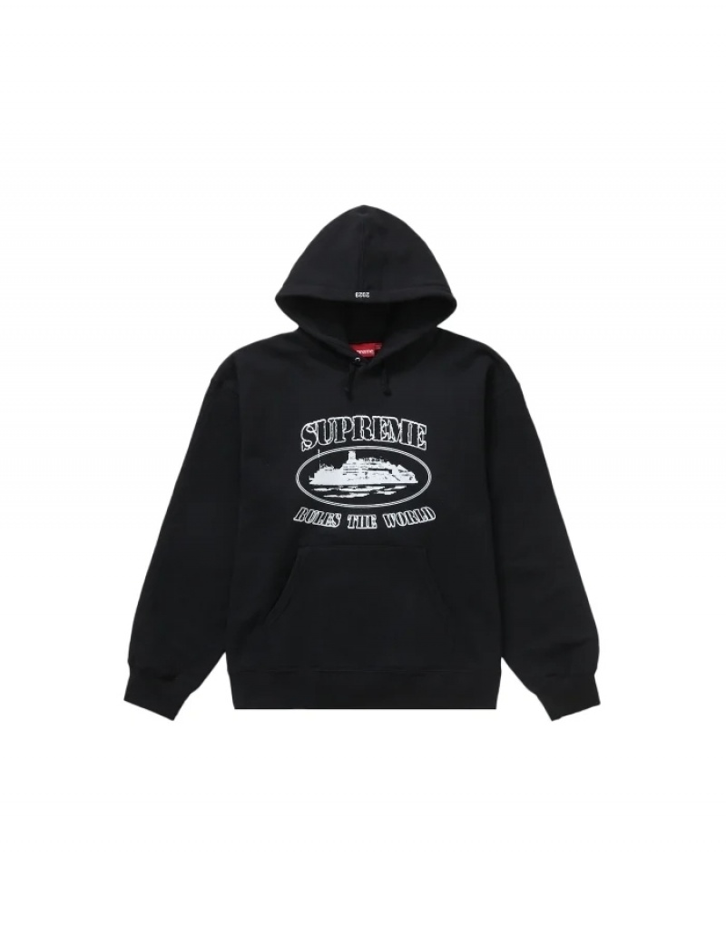 Felpa con Cappuccio Uomo Corteiz Supreme Rule The Word Bianche Italia | Y9J-8996