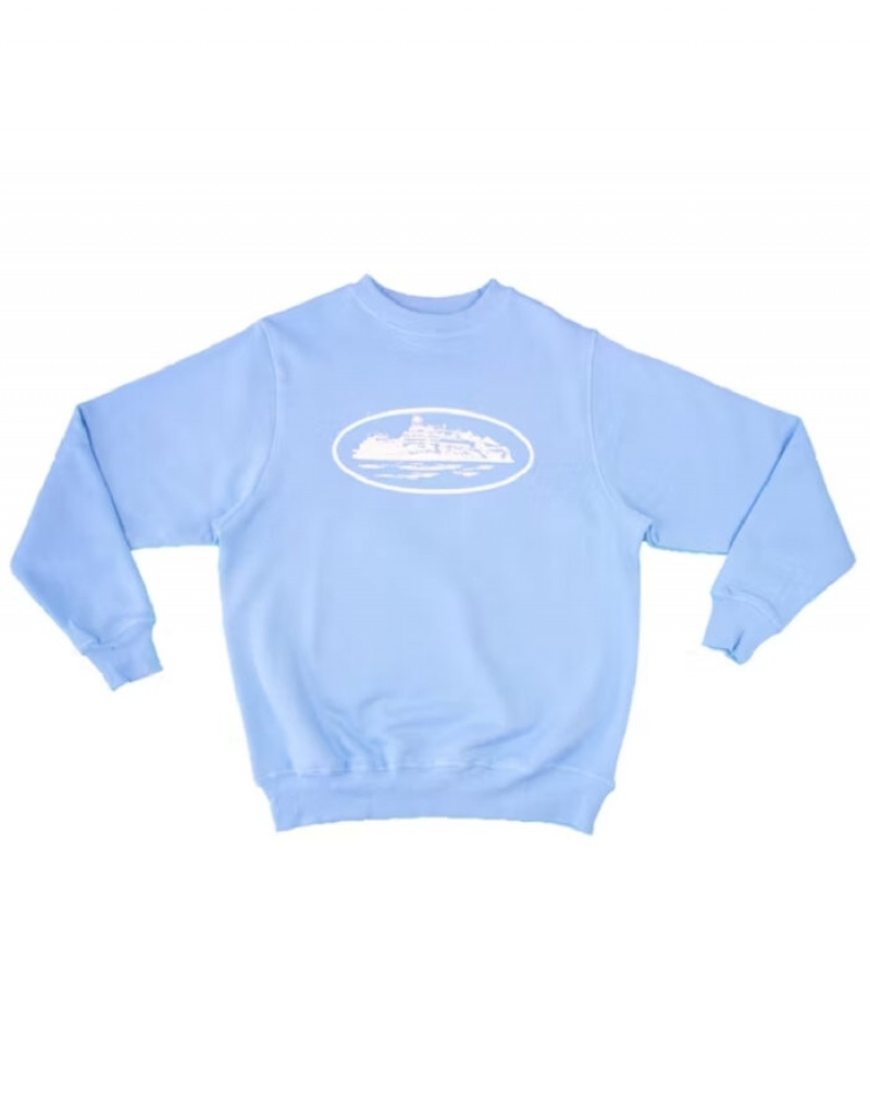 Felpe Donna Corteiz Alcatraz Crewneck Bianche Italia | I4W-0140