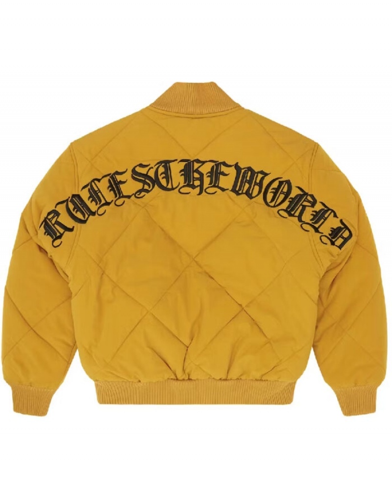 Giacche Donna Corteiz Olde English Quilted Bomber Bianche Italia | D1I-8023
