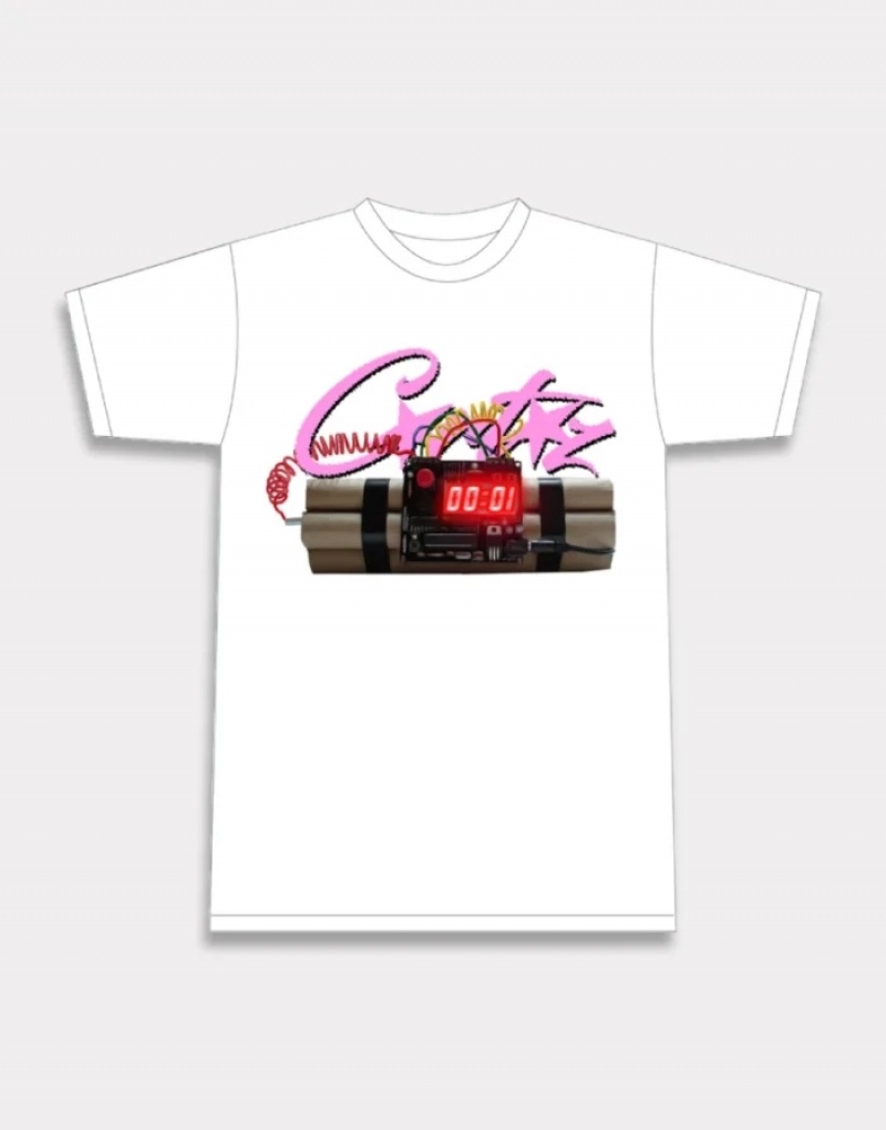 Magliette Donna Corteiz No Time 4 Luv Bianche Italia | E9A-6551