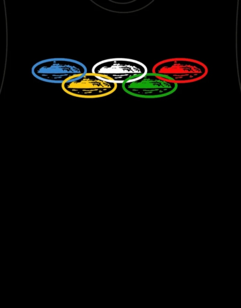 Magliette Uomo Corteiz Alcatraz Olympic Bianche Italia | C9G-0170