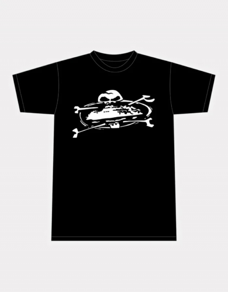 Magliette Uomo Corteiz Alcatraz Skull Bianche Italia | A0U-8508