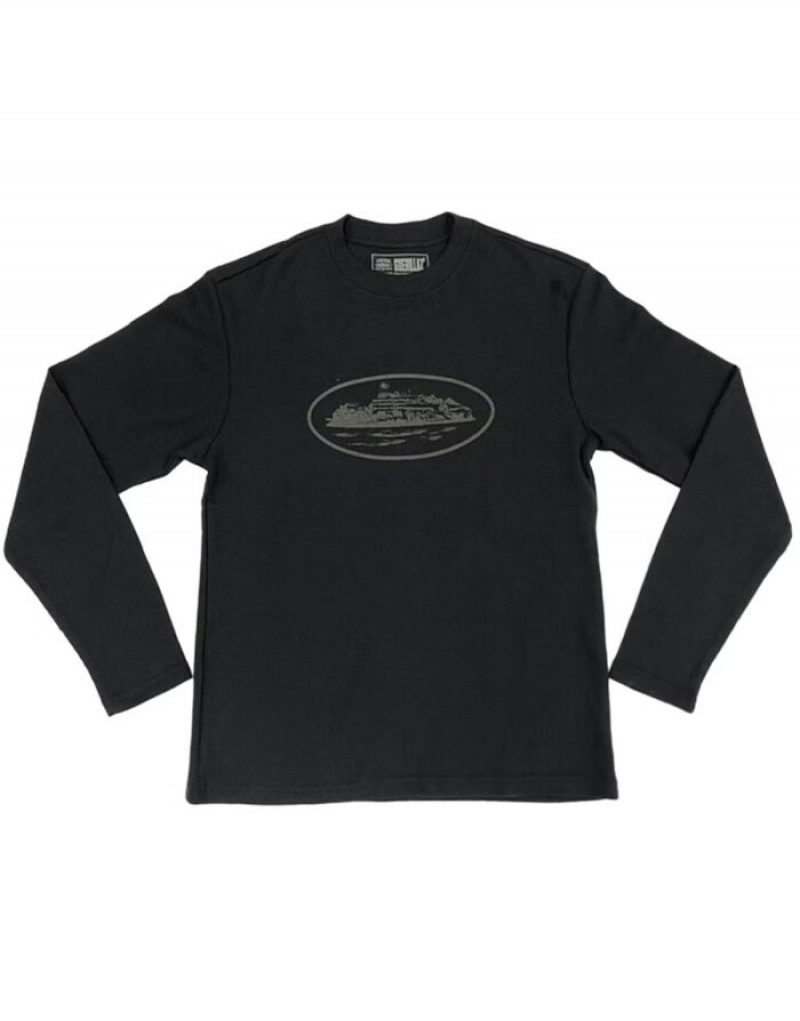 Magliette Uomo Corteiz Alcatraz Waffle L/S Bianche Italia | W4Z-1378