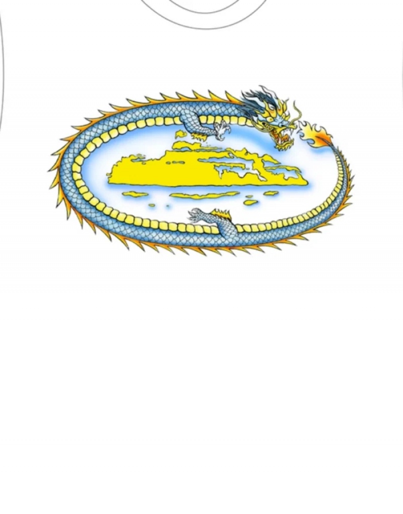 Magliette Uomo Corteiz Dragon Bianche Italia | N6H-2391